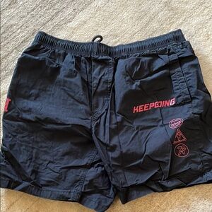 4theHomies - Black Athletic Shorts with Red Accents - Mike Stud